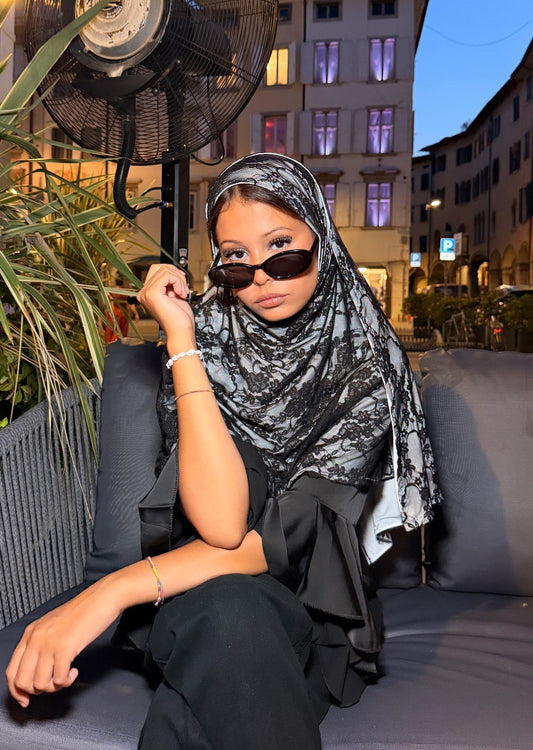 Black and Ivory Lace