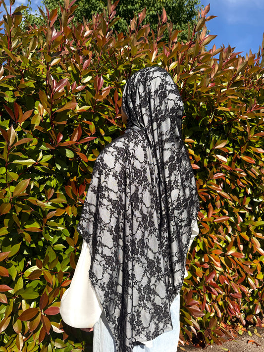Black and Ivory Lace